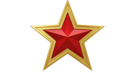 Isolated red and gold star