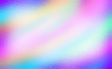 Vector rainbow hologram foil texture background. Abstract gradient bright and shiny light reflection rough texture surface. Vector for background, backdrop, web, wallpaper, print and design artwork.