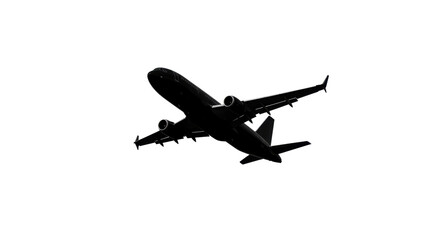 Isolated plane silhouette