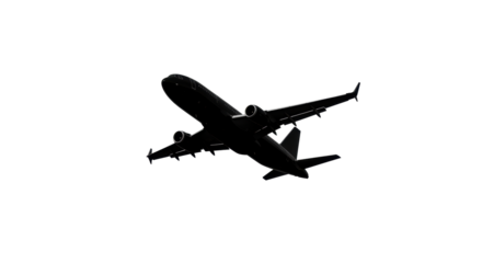 Isolated plane silhouette
