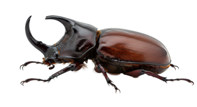 Isolated rhinoceros beetle