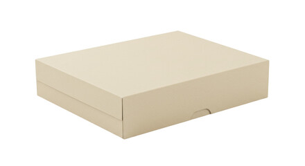 Isolated Beige Cardboard Box