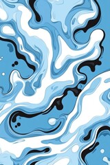 Abstract blue and white marble background featuring swirling patterns and textures for a unique artistic visual experience
