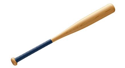 Isolated Wooden Baseball Bat