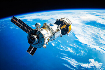 Fototapeta premium Satellite Above Earth