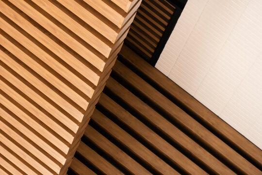 wood panel detail for contemporary architectural background