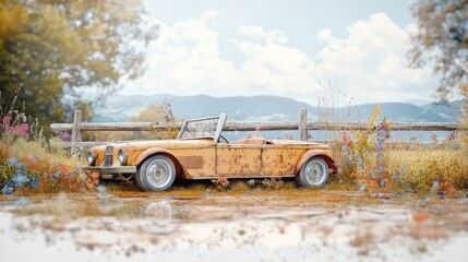 Vintage Tin Toy from 1930s in Artistic Setting