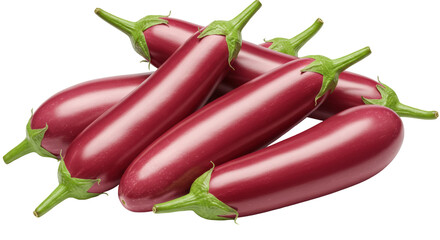 Isolated Pile of Eggplants
