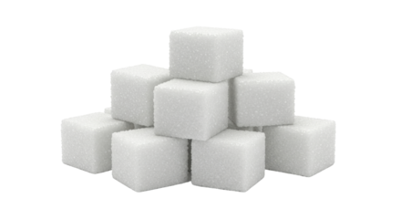 Isolated Pile of Sugar Cubes