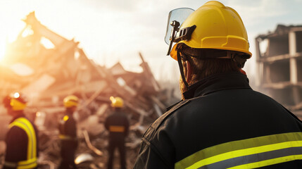 aftermath of earthquake disaster requires emergency responders to assess situation and provide aid to those affected