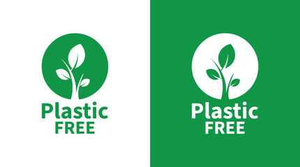 plastic free icon on white background	
