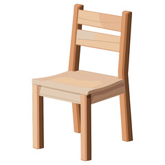 Wooden chair illustration furniture simple vector