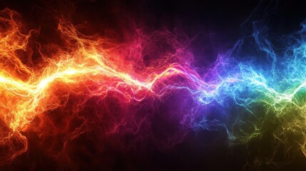A mesmerizing colorful fire background featuring plasma-like arcs of light creating a vivid and dynamic display