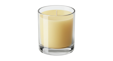 Isolated Candle in Glass