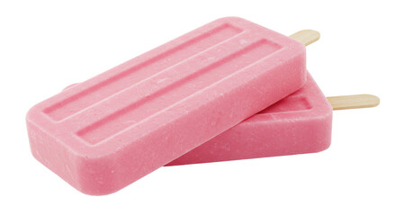 Isolated Pink Popsicles