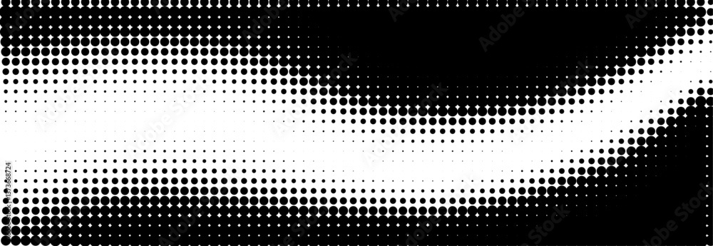 Leinwandbilder Grunge half tone dots gradient pattern. Halftone vector background. 