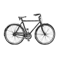 Bicycle vintage bicycle black white vector
