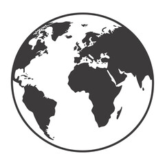 Earth illustration silhouette continent vector