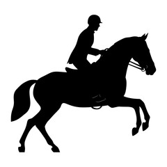 Horse riding silhouette illustration equestrian vector