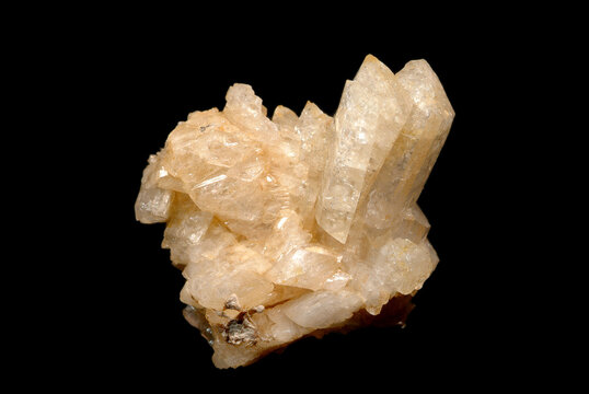 Mineral Orthoclase, Varient Adularia, Anatase crystals on Adular