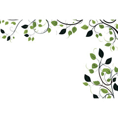 Obraz premium Leaf Border Clipart illustration decorative graphics vector
