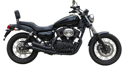 Isolated Black Motorcycle © Jonas