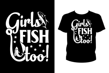 Obraz premium Girls fish too - Art files for Cricut and Silhouette. You can edit them with Adobe Illustrator.