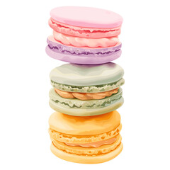 Stack three Macarons macarons illustration dessert vector