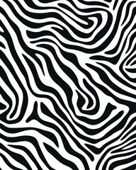 Striking black and white zigzag pattern with dynamic lines and curves