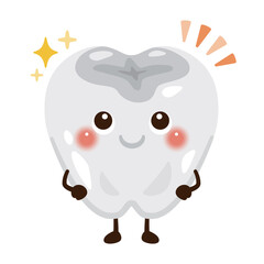 銀歯のキャラクターイラスト