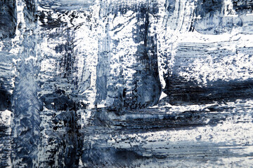 
art background of brush strokes in dark blue with light blue