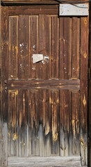 metal wooden door