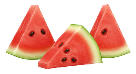 Isolated Watermelon Slices