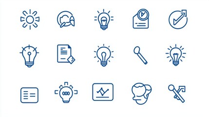 Fototapeta premium Glowing light bulb as a symbol of innovative thinking creative problem solving and the pursuit of new ideas and solutions Represents the process of brainstorming analysis