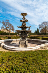 Fototapeta premium Benatska kasna fountain near Lednice chateau in Czech republic