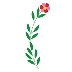 Spring flower icon vector. Flower illustration sign. Garden symbol. Greenhouse logo.