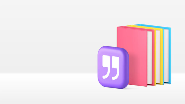 Book literature quote information knowledge learning banner copy space vector illustration. Bookstore bookshop library reading literary cognition education studying back to school wisdom inspiration