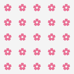 Floral Vector Pattern. Twocolor bright spring Flower Ornament for wallpaper wrapping paper background fabric Vector seamless pattern with decorative flowers - design element for web or print.