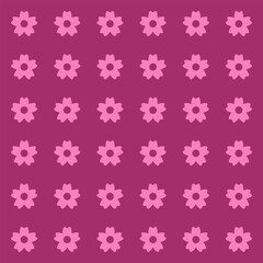 Floral Vector Pattern. Twocolor bright spring Flower Ornament for wallpaper wrapping paper background fabric Vector seamless pattern with decorative flowers - design element for web or print.