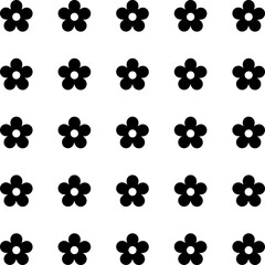 Fototapeta premium Floral Vector Pattern. Twocolor bright spring Flower Ornament for wallpaper wrapping paper background fabric Vector seamless pattern with decorative flowers - design element for web or print.