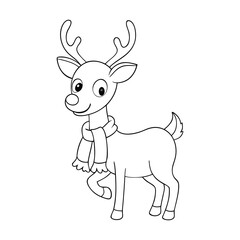 reindeer and deer coloring page