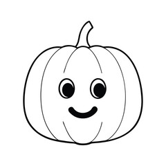 cartoon pumpkin face coloring page