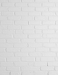 Obraz premium Clean whitewashed brick wall texture background, aged, monochrome