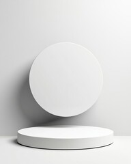 Minimalistic white geometric shapes displayed against a clean background.