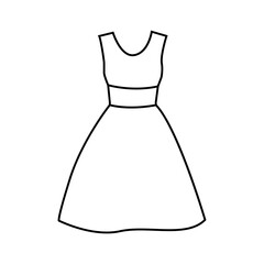 Dress icon vector. frock illustration sign. Fashion symbol or logo.