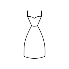 Dress icon vector. frock illustration sign. Fashion symbol or logo.