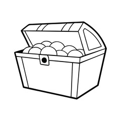 box with gold coloring page