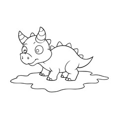 cat with a bone coloring page