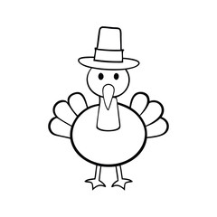 thanksgiving turkey cartoon coloring page