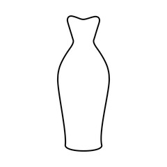 Dress icon vector. frock illustration sign. Fashion symbol or logo.